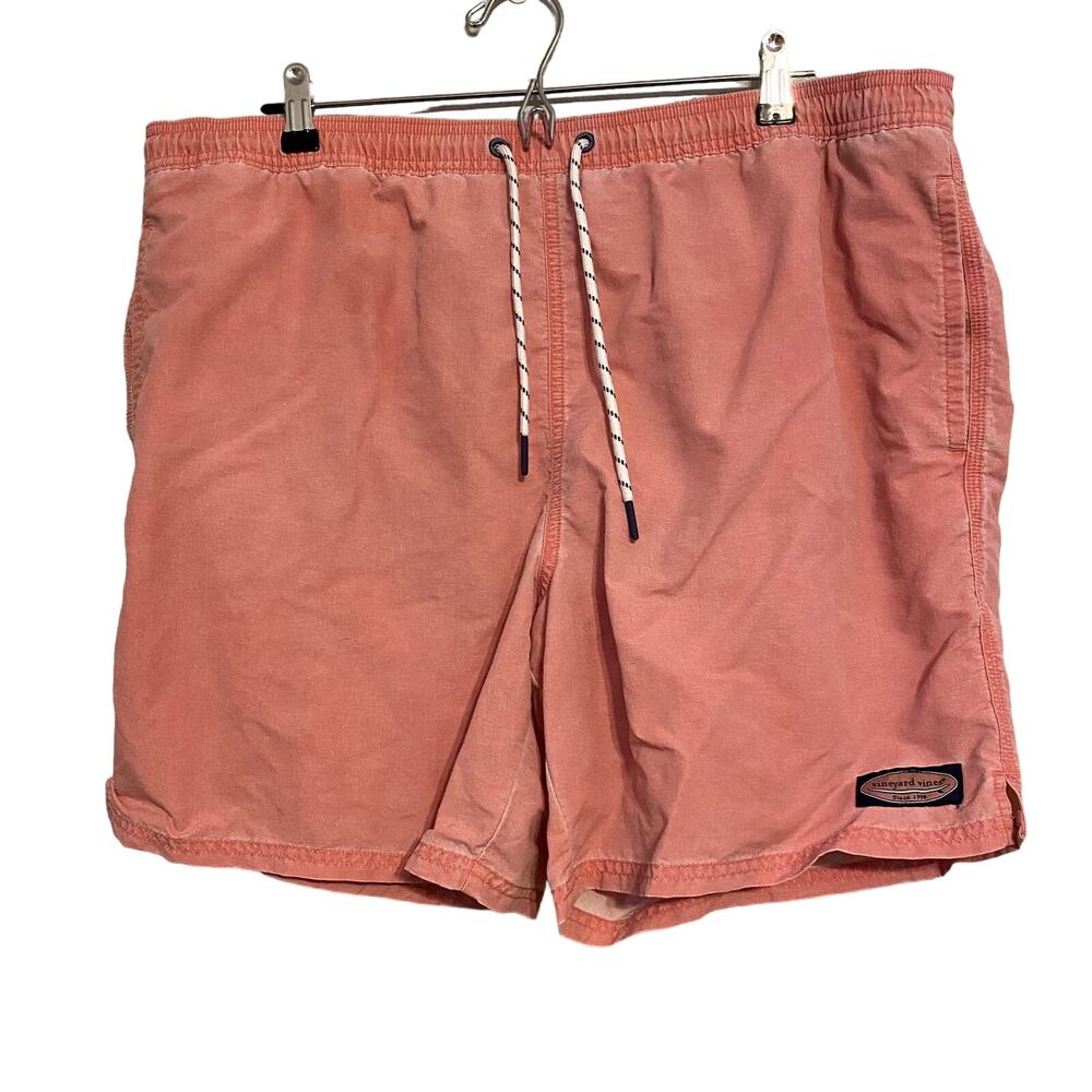 Vineyard Vines Mens XL Light Pink Swim Trunks Draw String Pull On Shorts